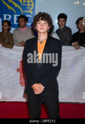 (190911) -- TORONTO, 11. September 2019 -- Schauspieler Noah Jupe posiert für Fotos vor der internationalen Premiere des Films Honey Boy während des Toronto International Film Festival (TIFF) 2019 in Toronto, Kanada, 10. September 2019. (Foto: /Xinhua) CANADA-TORONTO-TIFF-HONIGBOY ZouxZheng PUBLICATIONxNOTxINxCHN Stockfoto