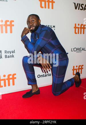 (190911) -- TORONTO, 11. September 2019 -- Schauspieler Byron Bowers posiert für Fotos vor der internationalen Premiere des Films Honey Boy während des Toronto International Film Festival (TIFF) 2019 in Toronto, Kanada, 10. September 2019. (Foto: /Xinhua) CANADA-TORONTO-TIFF-HONIGBOY ZouxZheng PUBLICATIONxNOTxINxCHN Stockfoto