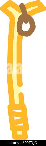 Yatra-Stick Pilgerstab Farbe Symbol Vektor Illustration Stock Vektor