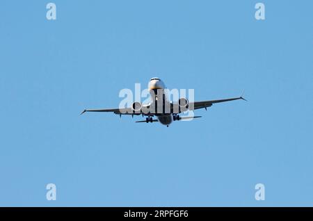 Boeing 737 MAX 8. Registrierung EI-HMT. Ryanair Stockfoto