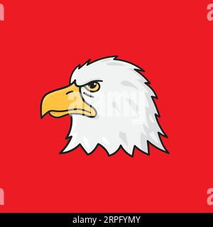 Weißkopfkopfvektorillustration für den American Eagle Day am 20. Juni Stock Vektor
