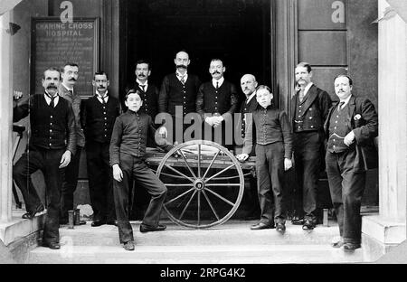 Charing Cross Hospital, Gruppenporträt der Träger, Foto 1906 Stockfoto