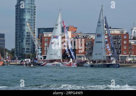 Clipper 2023 rund um das Weltjachtrennen portsmouth Stockfoto