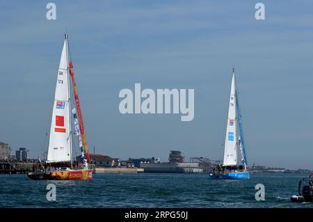 Clipper 2023 rund um das Weltjachtrennen portsmouth Stockfoto