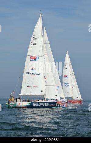 Clipper 2023 rund um das Weltjachtrennen portsmouth Stockfoto