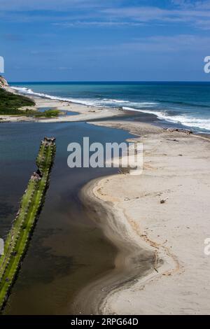 Landschaft von Copalita Beach in Huatulco, Oaxaca, Mexiko. Stockfoto