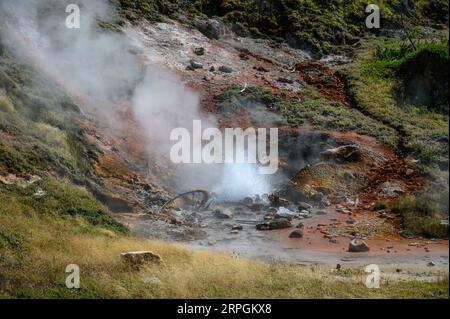 Artists Paint Pot Springs im Yellowstone National Park Stockfoto