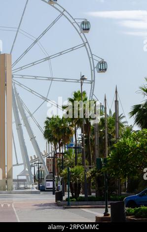 ALMERIA, SPANIEN - 26. MAI 2023 touristische Komponente des Kultur- und Freizeitprogramms der Stadt Almeria in der Region Andalusien in Spanien Stockfoto
