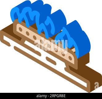 Isometrische Vektorillustration des Flammengasdienstes Stock Vektor
