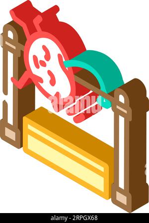 Isometrische Icon-Vektor-Illustration für Kirschenfrucht-Fitness-Zeichen Stock Vektor