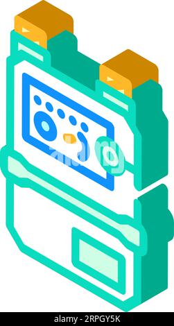 Vektorillustration des isometrischen Symbols des Gaszählers Stock Vektor