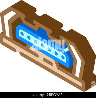 Vektorillustration des isometrischen Symbols für den Gasservice des Brenners Stock Vektor