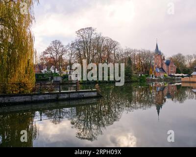 See der Liebe in der mittelalterlichen Stadt Brügge, Belgien Stockfoto