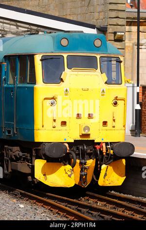 British Rail Class 31 geparkt in Whitby Station in North Yorkshire, Großbritannien Stockfoto