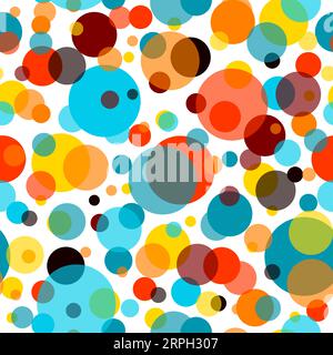 Nahtloses Muster aus farbigen Kreisen. Konfettihintergrund. Vektorillustration Stock Vektor