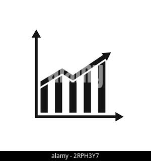 Symbol für Wachstumsentwicklung nach oben grafisch darstellen Stock Vektor