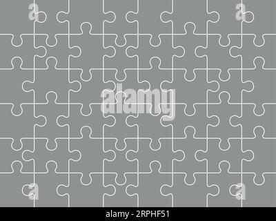Puzzle-Layout-Vorlage. Graues Raster Stock Vektor