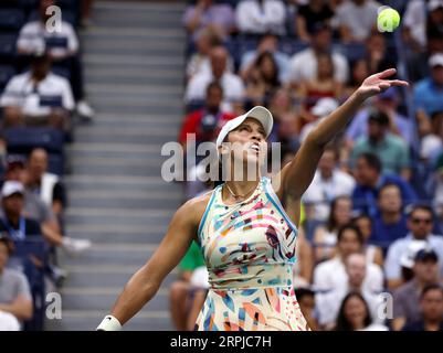 New York, Usa. September 2023. Madison Keys gewann Jessica Pegula in ihrem vierten Spiel bei den US Open. Photography by Credit: Adam Stoltman/Alamy Live News Stockfoto