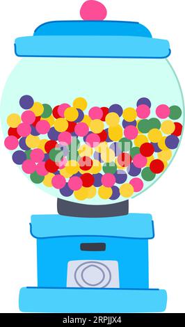 Vektordarstellung der Glasblasengummi-Maschine Stock Vektor