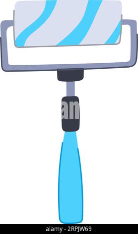 Strichwalzenmalerei Zeichentrickvektor-Illustration Stock Vektor