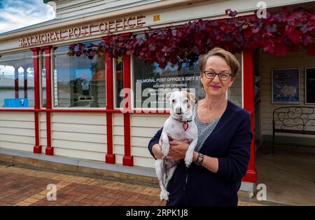 Viktorianische Landstadtpostmutter im Southern District shire der Grampians; Postleitzahl 3407 Stockfoto