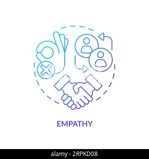 Symbol für Empathie mit blauem Farbverlauf Stock Vektor