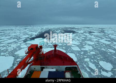 200111 -- AN BORD VON XUELONG 2, 11. Januar 2020 -- der chinesische Eisbrecher Xuelong 2 segelte von einem schwimmenden Eisgebiet im Kosmonautenmeer und reiste während der 36. Antarktis-Expedition Chinas, 10. Januar 2020, durch die brüllenden vierziger Jahre. EyesonSciCHINA-XUELONG 2-ANTARKTIS-EXPEDITION-METEOROLOGISCHE BEOBACHTUNG LiuxShiping PUBLICATIONxNOTxINxCHN Stockfoto