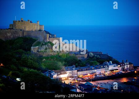 Mont Hochmuts Burg, Jersey, Kanalinseln Stockfoto