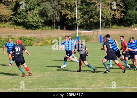 Sarlat, Frankreich. September 2023. Rugby-Weltmeisterschaft 2023 in Frankreich. Großbritannien - Argentinien Spiel. Der argentinische parlamentarische Tee Stockfoto