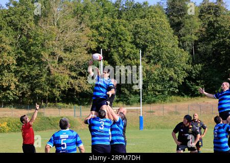 Sarlat, Frankreich. September 2023. Rugby-Weltmeisterschaft 2023 in Frankreich. Großbritannien - Argentinien Spiel. Der argentinische parlamentarische Tee Stockfoto