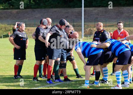 Sarlat, Frankreich. September 2023. Rugby-Weltmeisterschaft 2023 in Frankreich. Großbritannien - Argentinien Spiel. Der argentinische parlamentarische Tee Stockfoto