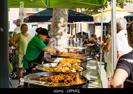 Outdoor Market, Meze, Herault, Occitanie, Frankreich Stockfoto