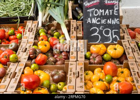 Outdoor Market, Meze, Herault, Occitanie, Frankreich Stockfoto