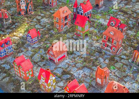 Modell des mittelalterlichen Königsberges im Freien. Swetlogorsk, Region Kaliningrad, Russland - 21. Mai 2023. Stockfoto