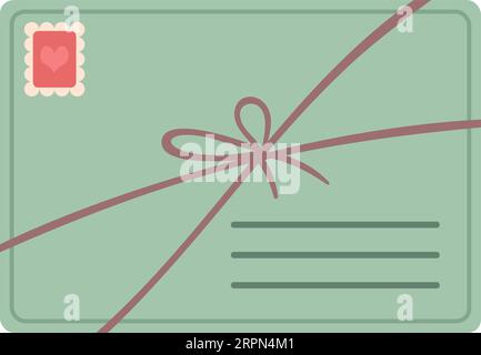 Niedlicher Vintage-Umschlag mit Schnur. Schöne Post Stock Vektor