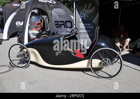 Kinner Human Powered Pedalcar auf der IAA Mobility am 5. September 2023 in München. (CTK Photo/Zapotocky Ales) Stockfoto