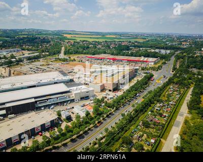 Umbau des Kaufparks Dresden-Nickern durch den Investor Krieger Stockfoto