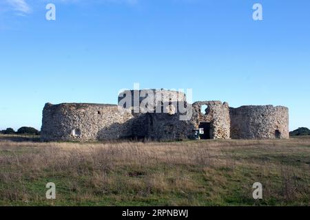 Camber Castle, früher Winchelsea Castle, ein aus dem 16. Jahrhundert stammendes Device Fort, das zum Schutz der englischen Küste von Sussex gebaut wurde Stockfoto