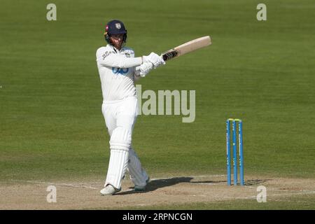 Durham's Graham Clark am dritten Tag der LV= Insurance County Championship Division Two Match am Seat Unique Riverside, County Durham. Bilddatum: Dienstag, 5. September 2023. Stockfoto