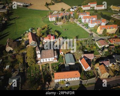 Großweitzschen ist eine Großgemeinde im Norden des Landkreises Mittelsachsen, Freistaat Sachsen Stockfoto