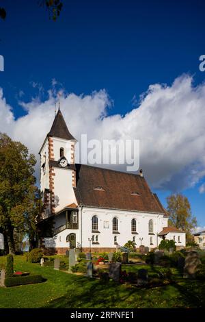 Großweitzschen ist eine Großgemeinde im Norden des Landkreises Mittelsachsen, Freistaat Sachsen. Großweitzschen Kirche Stockfoto