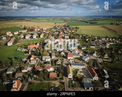 Großweitzschen ist eine Großgemeinde im Norden des Landkreises Mittelsachsen, Freistaat Sachsen Stockfoto