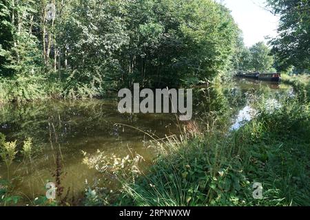 Leeds Liverpool Canal in der Nähe von Skipton Stockfoto