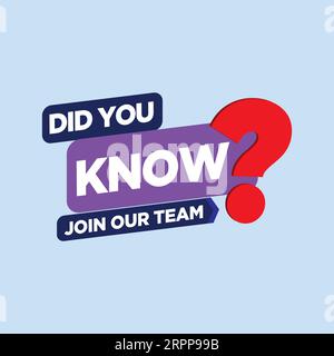 Wussten Sie schon, wie Social Post gestaltet wird? Stock Vektor