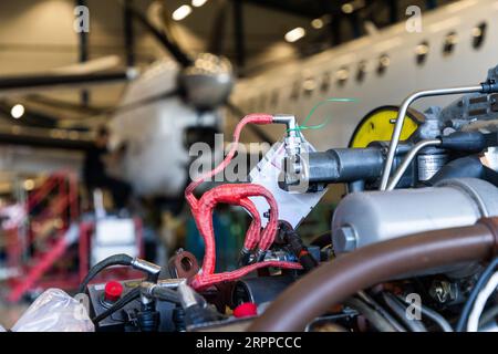 TAM, Täby Air Maintenance ab, am Flughafen Örebro, Örebro, Schweden. Stockfoto