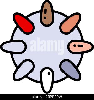 nagellack-Palette für Maniküre-Farbsymbol. Maniküre-Werkzeuge einfache Illustration. Flacher Vektor isoliert auf weißem Hintergrund. UI,UX,GUI-Designelement. P Stock Vektor