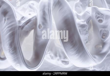 Textur der kosmetischen Creme-Gel-Probe Stockfoto