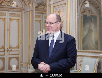 200319 -- MONACO, 19. März 2020 -- das am 15. März 2019 aufgenommene Foto zeigt, wie Fürst Albert II. Von Monaco ein Interview in Monaco erhält. Fürst von Monaco, Albert II., hat positiv auf das Coronavirus getestet, während seine Gesundheit in gutem Zustand ist, sagte Fürstenpalast am Donnerstag. MONACO-PRINCE ALBERT II-COVID-19-POSITIVE GAOXJING-PUBLICATIONXNOTXINXCHN Stockfoto