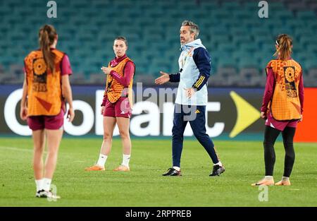 Foto vom 19.08.2023 des spanischen Managers Jorge Vilda. Die Folgen des Skandals um Luis Rubiales setzten sich am Dienstag mit der Entlassung von Spaniens Trainer Jorge Vilda fort. Ausgabedatum: Dienstag, 5. September 2023. Stockfoto