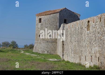 Venezianisches Dreieck Schloss Detail in Butrint, Albanien Stockfoto